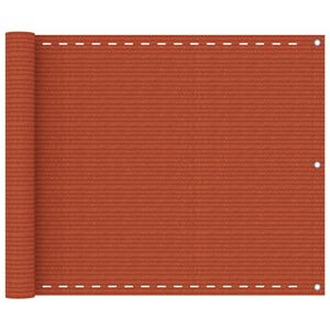vidaXL Балконски параван, оранжев, 75x300 см, HDPE