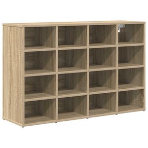 vidaXL Шкаф за обувки 103 x 30 x 67 см Инженерна дървесина Дъб сонома