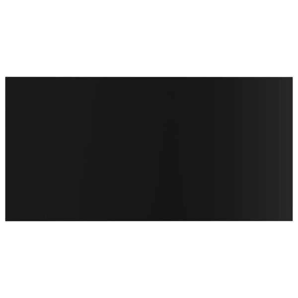 vidaXL Рафтове за етажерка, 4 бр, черен гланц, 80x40x1,5 см, ПДЧ