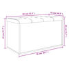 vidaXL Пейка за съхранение, бетонно сив, 82x42x45 см, инженерно дърво