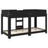 vidaXL Двуетажно легло за деца Черния дъб 100 x 190 cm Инженерно дърво