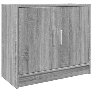 vidaXL Шкаф за мивка, сив сонома, 63x29x55 см, инженерно дърво