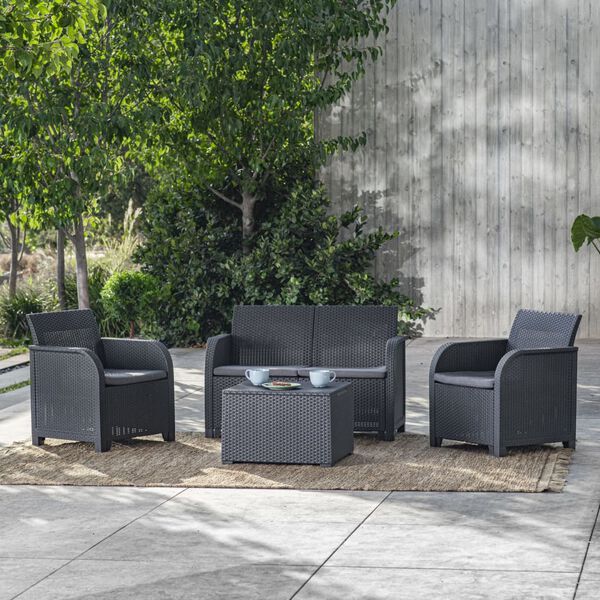 Keter Градински столове Rosalie, 2 бр, графит