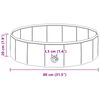 vidaXL Сгъваем плувен басейн за кучета Синьо 80 x 80 x 20 cm ПВЦ