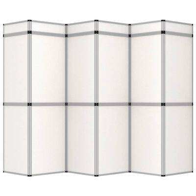 vidaXL Сгъваема експо стена, 18 панела, 362x200 см, бяла