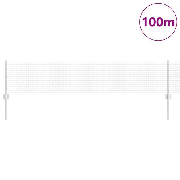 vidaXL Ограда с пост Сребрист 0,4 x 100 м Стомана