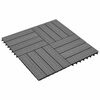vidaXL Плочка за decking 11 pcs Сив 30 x 30 cm WPC