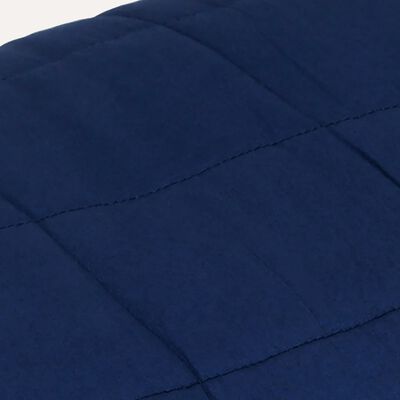 vidaXL Утежнено одеяло синьо 200x225 см 13 кг плат