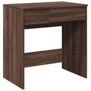vidaXL Тоалетка с огледало, кафяв дъб, 73x46,5x120 см