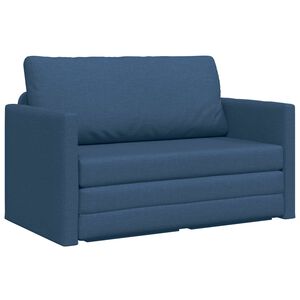 vidaXL Диван легло Синьо 124 x 71 x 78 см текстил
