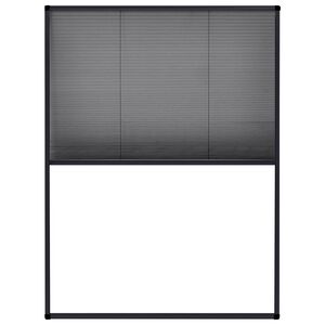 vidaXL Алуминиев плисе комарник за прозорци, антрацит, 60x80 см
