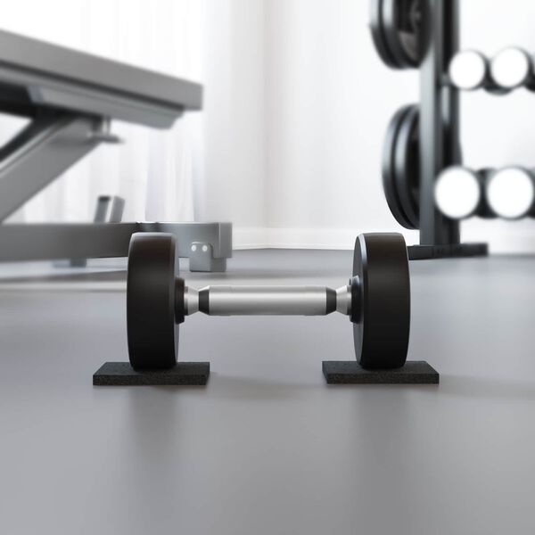 vidaXL Подложка от гумена гранулат Черен 6 x 9 x 0,8 см Каучук