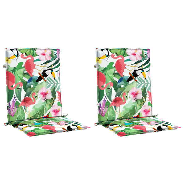 vidaXL Възглавници за стол с ниска облегалка 2 бр многоцветни текстил