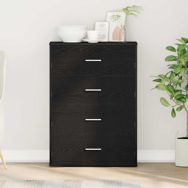 vidaXL Служебен шкаф Черния дъб 60 x 31 x 84 см Инженерно дърво