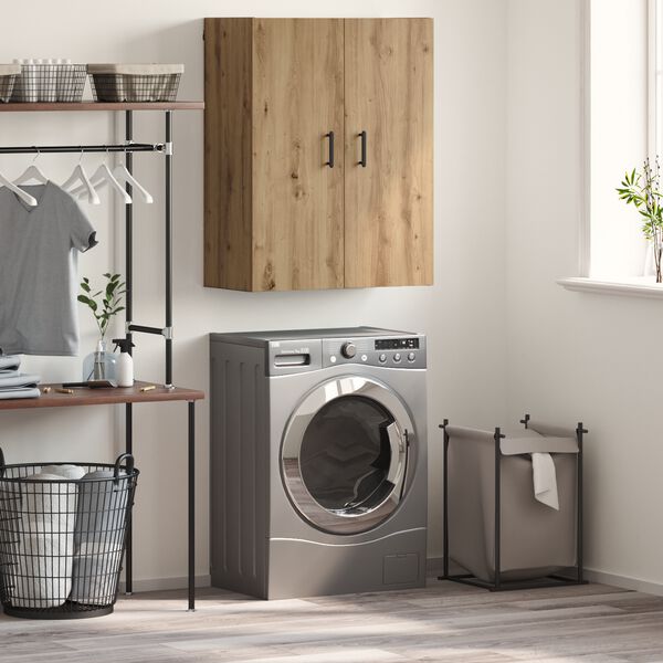 vidaXL Стенен шкаф Дъб 69,5 x 34 x 90 см Инженерно дърво