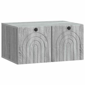 vidaXL Стенно монтиран ТВ шкаф Сива сонома 59,5 x 41 x 30 см