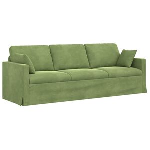 vidaXL Диван Светло зелено 228 x 78 x 80 см Кадифе