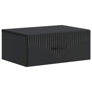 vidaXL Спален шкаф с монтаж на стена Черно 49 x 34,5 x 20 см