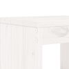 vidaXL Градински табуретки 2 бр бели 40x36x45 см борово дърво масив
