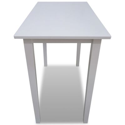 vidaXL Дървена бар маса, бяла