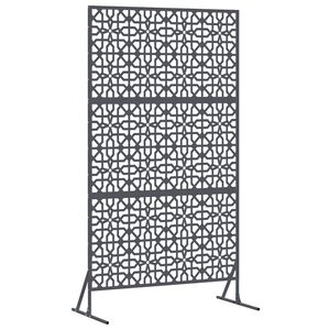 vidaXL Екран за уединение 100 x 50 x 180 см Стомана Антрацит