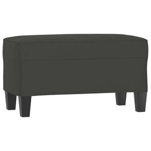 vidaXL Пейка, тъмносива, 70x35x41 см, микрофибърен плат