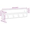 vidaXL Стенен закачалка за палта Сонома дъб 60 x 10,5 x 18 см