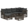 vidaXL Градински Софа Комплект 7 pcs Сиво полиратан