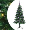 vidaXL Ъглово изкуствено коледно дърво Зелен 150 cm PVC и метал