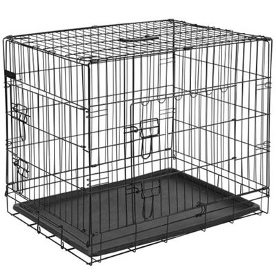 @Pet Dog Транспортна клетка за куче метална 63x44x50,5 см черна 15001