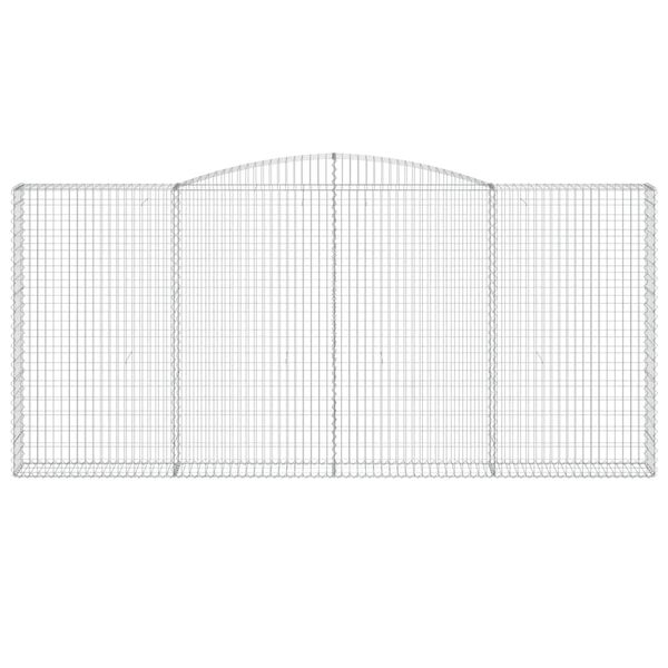 vidaXL Габионни кошници арка 2 бр 400x30x180/200 см поцинковано желязо