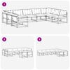 vidaXL Комплект дивани за открито 9 pcs Естествено и светло сиво