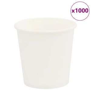vidaXL Хартиени чаши за кафе 1000 бр. 4oz 100ml бели