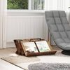 vidaXL Етажерка за списания с рафт Старо дърво 65 x 53 x 28,5 см