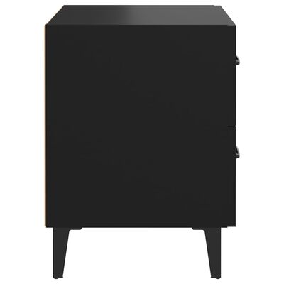 vidaXL Нощни шкафчета, 2 бр, черни, 40x35x47,5 см