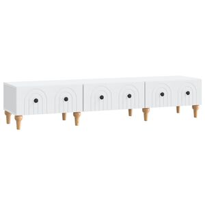 vidaXL ТВ шкаф с чекмедже Бяло 147 x 34,5 x 30 см Инженерна дървесина