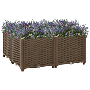 vidaXL Повдигната леха, 80x80x38 см, полипропилен