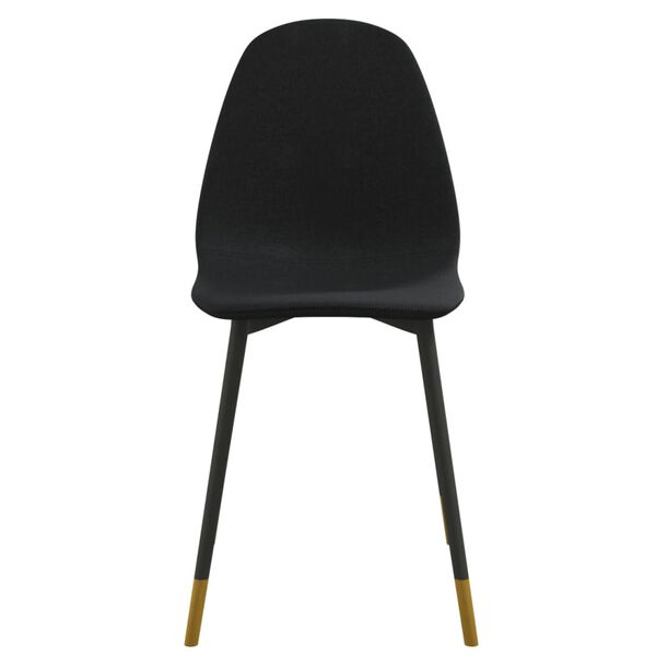 vidaXL Трапезни столове, 2 бр, черни, текстил