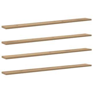 vidaXL Етажерка Борд 3 нива 4 бр. 100 x 10 x 1,5 cm Кафяво