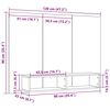 vidaXL Комплект ТВ шкаф Старо дърво 120 x 23,5 x 90 см Инженерно дърво