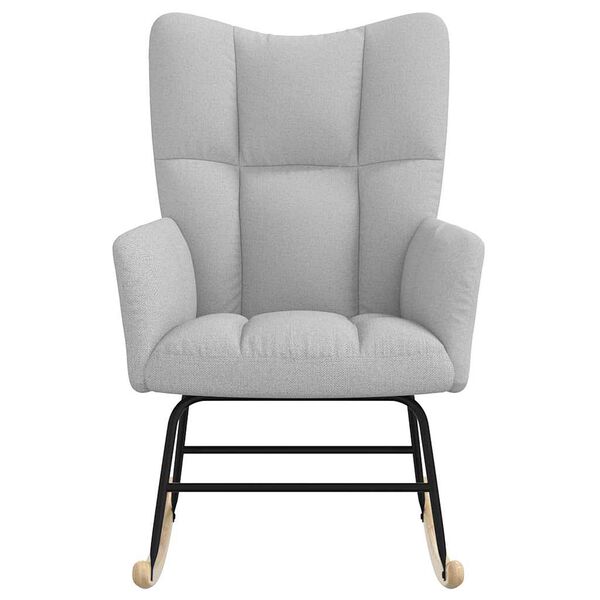 vidaXL люлеещ се стол Cloud Grey Fabric