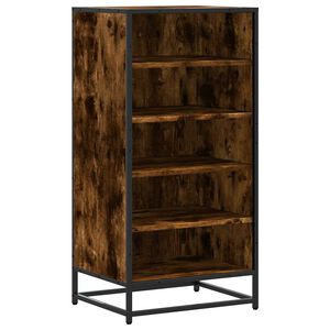 vidaXL Етажерка за обувки, опушен дъб, 48x38x97,5 см, инженерно дърво