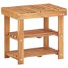 vidaXL Стелаж за обувки, 50x32x45 см, акациево дърво масив
