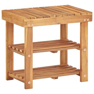 vidaXL Стелаж за обувки, 50x32x45 см, акациево дърво масив