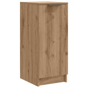 vidaXL Шкаф за обувки, дъб артизан, 29,5x35x70 см, инженерно дърво