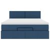 vidaXL Османска легло с матрак, синьо, 140x200 см, плат