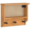 vidaXL Стенна закачалка за палта SANDNES 45x12x35 см, масивна дървесина, бор