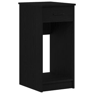vidaXL Стойка за компютърна кула с чекмедже черно 35x45x77 см