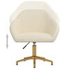 vidaXL Въртящи се трапезни столове, 4 бр, кремави, кадифе