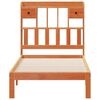 vidaXL Легло с рафтове за книги без матрак кафяв 90x190 см бор масив